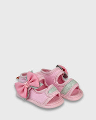 Sandalias Sin Suela Glitter Rosa