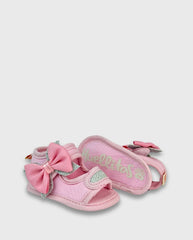 Sandalias Sin Suela Glitter Rosa Estilo