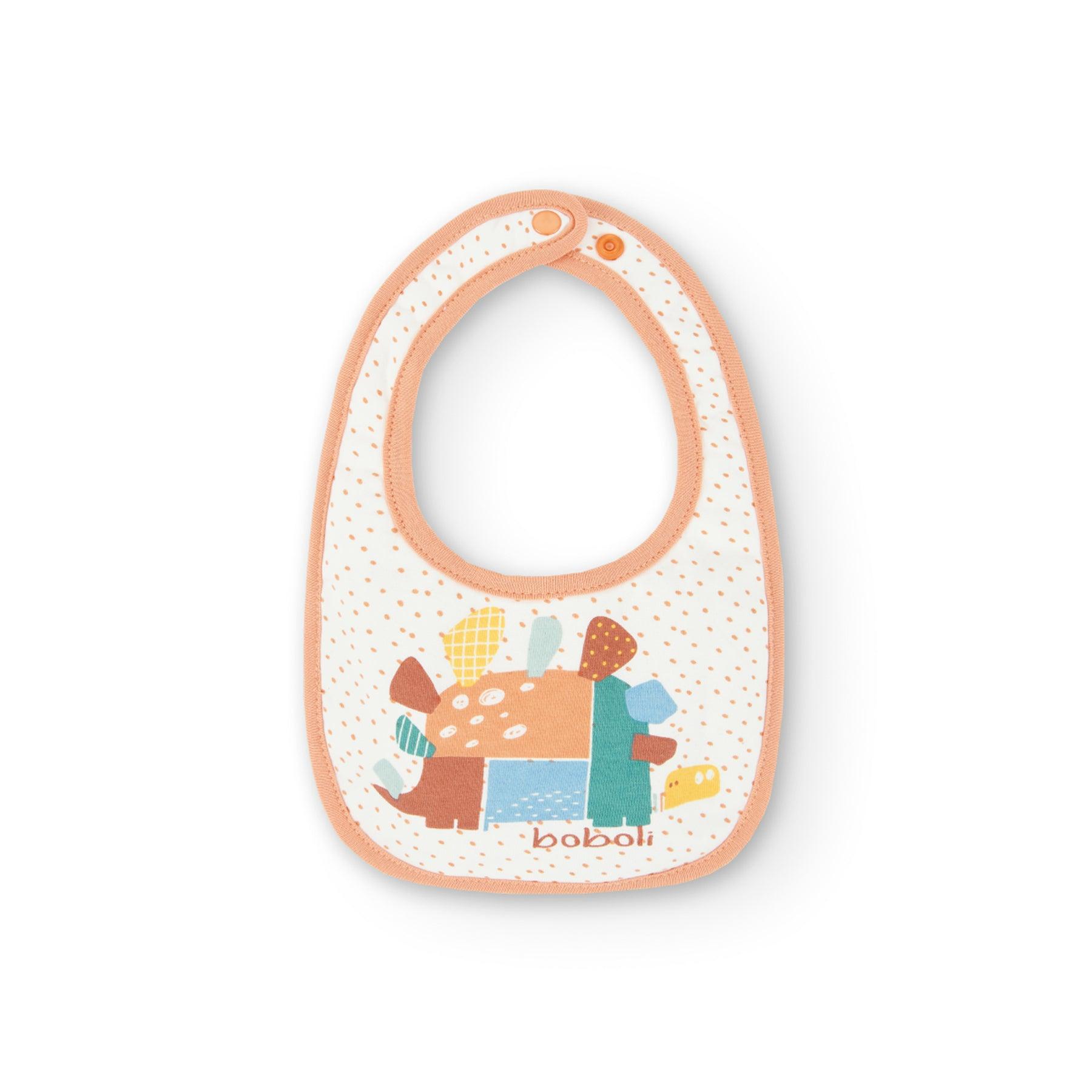 Set 4 Baberos Dinosurio Boboli naranja d