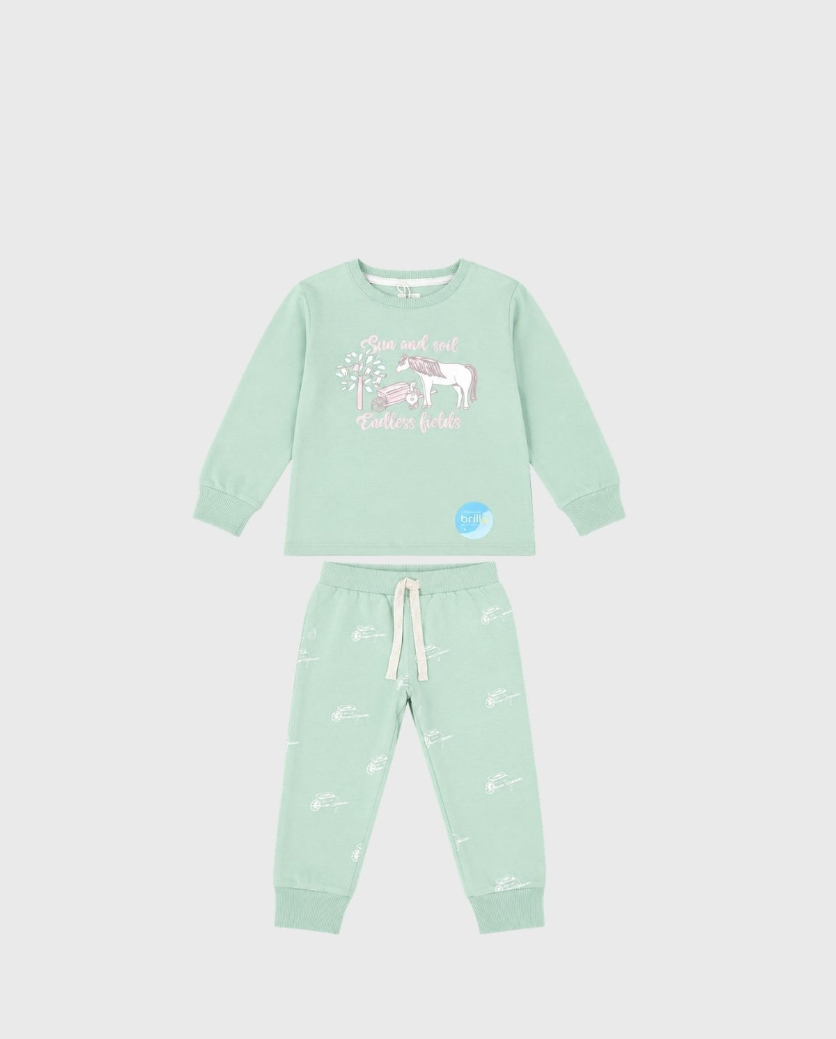 Pijama Manga Larga Caballo Granja Surtido
