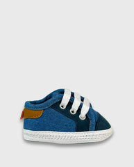 Tenis Sin Suela Denim Huellitas Blue