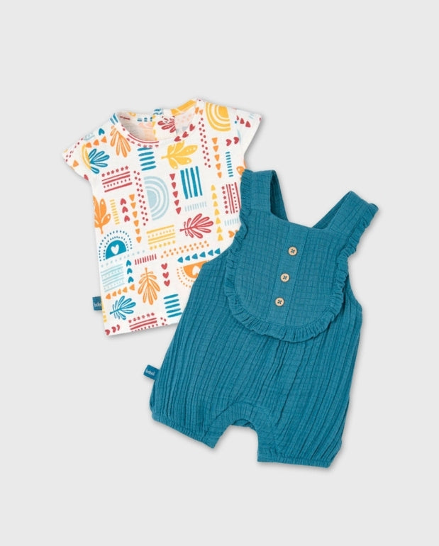 Conjunto Braga y Blusa Estampada Boboli Set