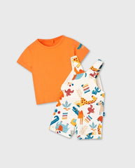 Conjunto Overol Estampado Animales Boboli Set