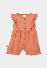 Pelele Detalle Ojalillo Naranja Boboli estilo