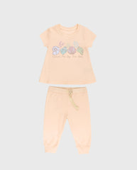 Pijama Pantalón Corta Conchas Sea Salmon 