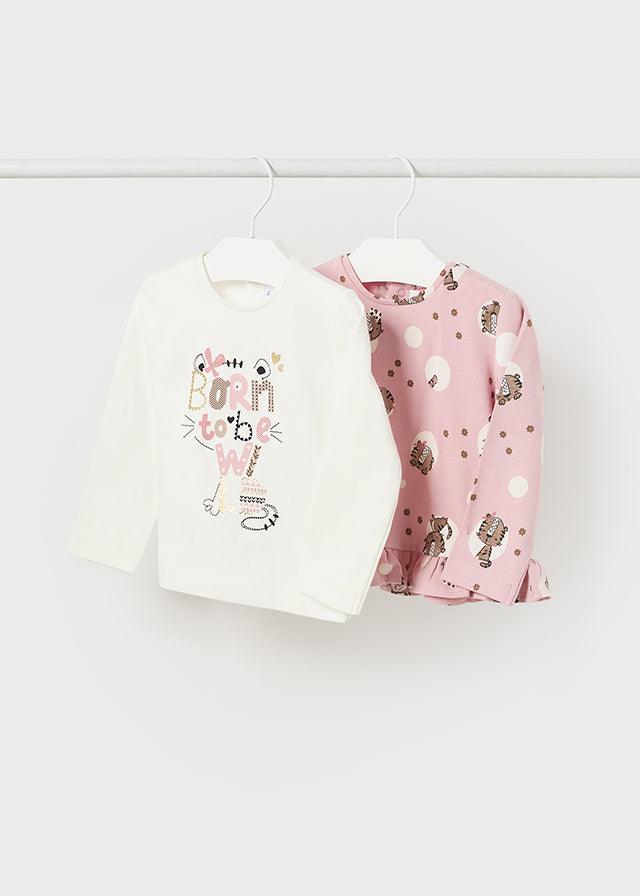 Set 2 Blusas Manga Larga Gato Mayoral