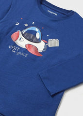 Camiseta Manga Larga Interactiva Space Azul Mayoral Detalles