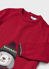 Saco Jersey Tejido Intarsia Dog Rojo Mayoral Detalles