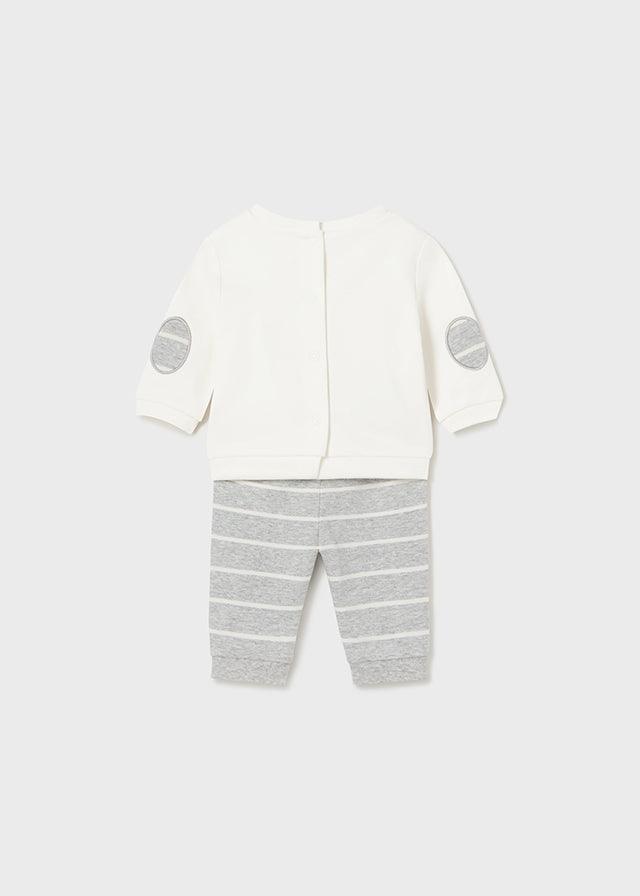 Conjunto 2 Piezas Pantalón Conejo Rayas Gris Mayoral Estilo