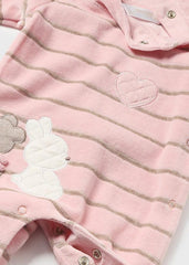 Set 2 Pijamas Terciopelo Oso Rosa Mayoral Botones