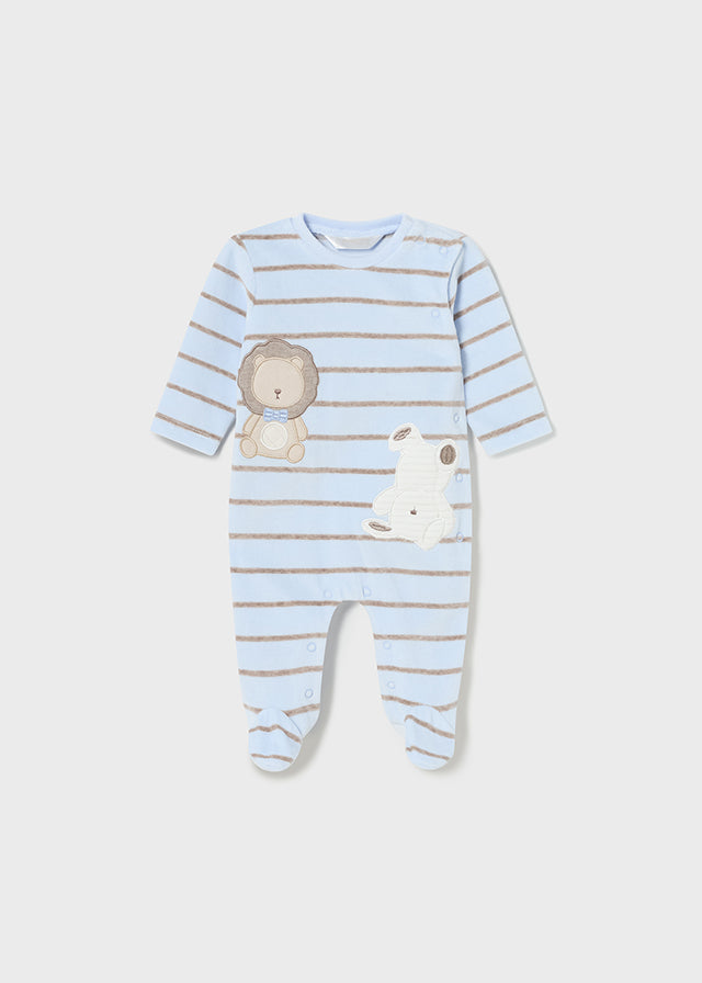 Pijama Terciopelo Rayas León Cielo Mayoral Diseño