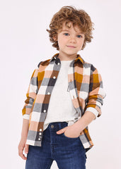 Camisa Cuadros  M/Larga Better Ocre