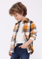 Camisa Cuadros  M/Larga Better Ocre