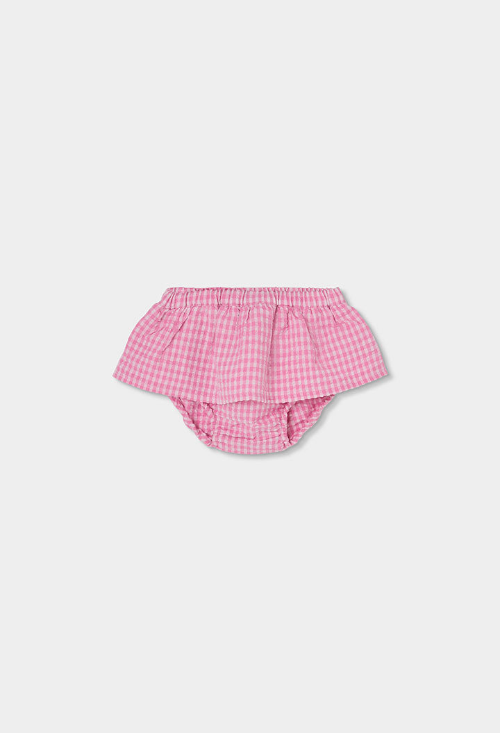 Conjunto Short Cuadros Rosa Boboli pants