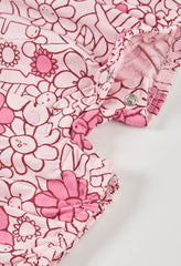 Pelele Estampado Jardin Mariposa Rosa Boboli detalles