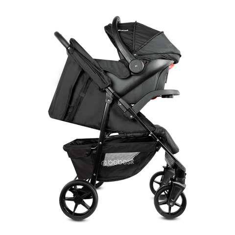 Coche Con Porta Bebé Portofino Negro Bebesit usos