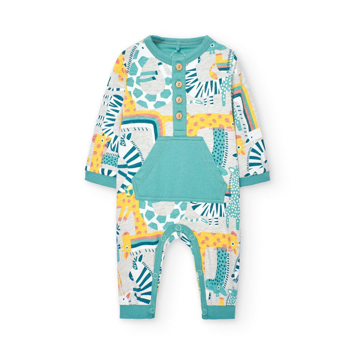 Pijama Estampado Selva Bolsillo Verde