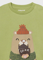 Camiseta Manga Larga Interactiva Oso Mayoral Estampado