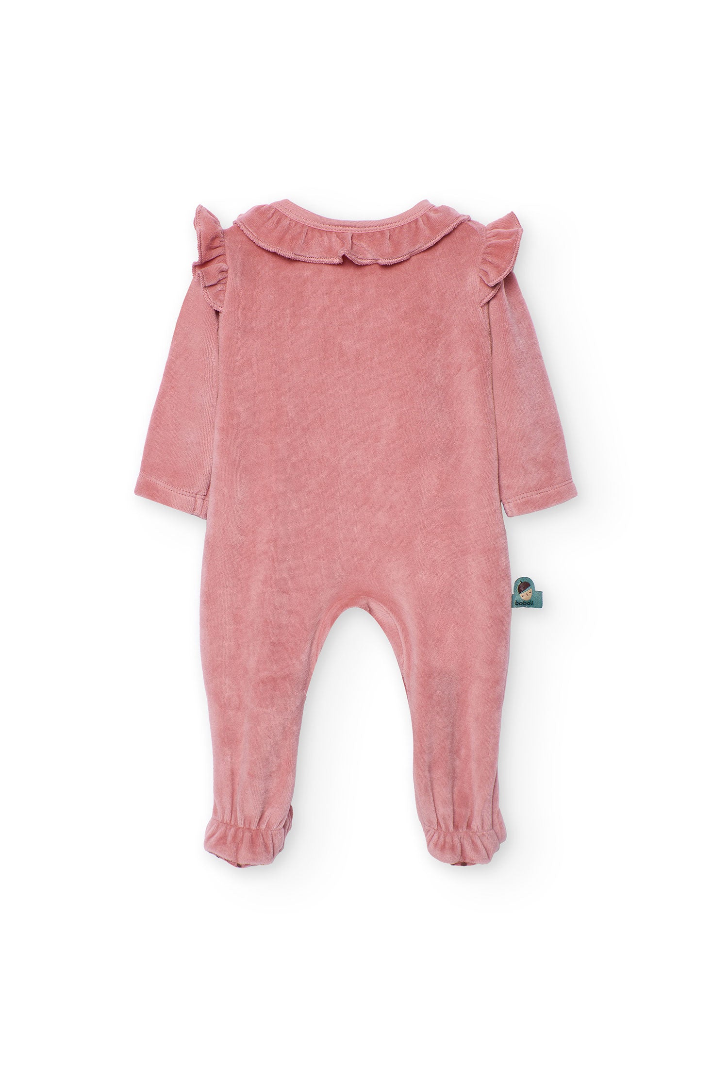 Detalle bordado muñeca en pijama bebé