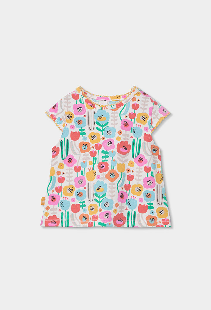 Conjunto Braga Denim Flores Boboli