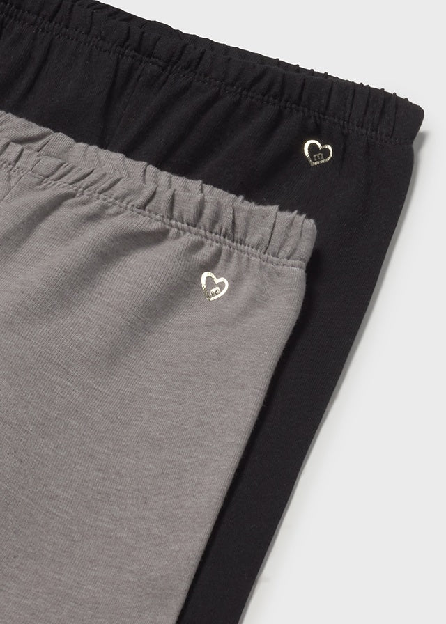 Set 2 Leggins Negro Gris Mayoral Detalle