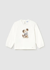 Blusa Manga Larga Dog Nata Mayoral Estilo