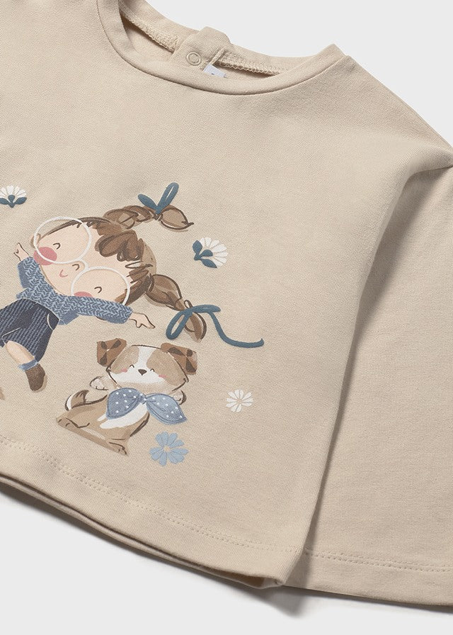 Blusa Manga Larga Muñeca Beige Mayoral Detalle