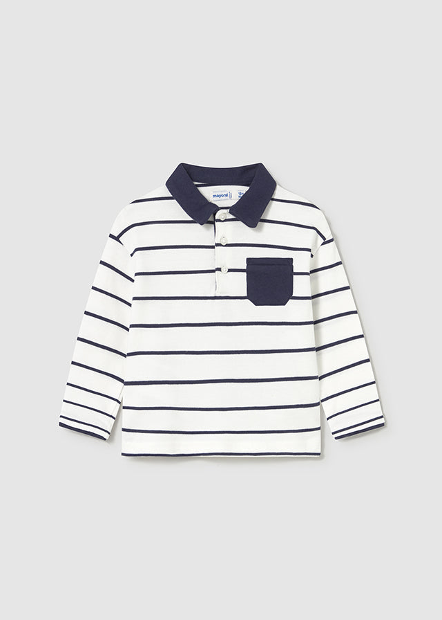Polo Manga Larga Líneas Navy Mayoral