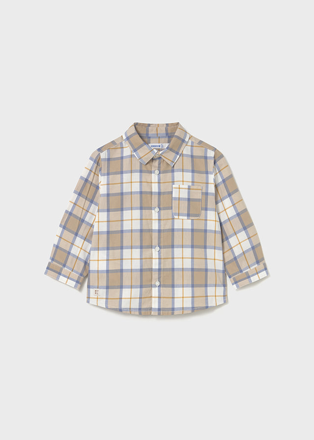 Camisa Cuadros Beige Mayoral