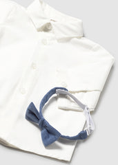 Camisa Manga Larga Moño Azul Mayoral