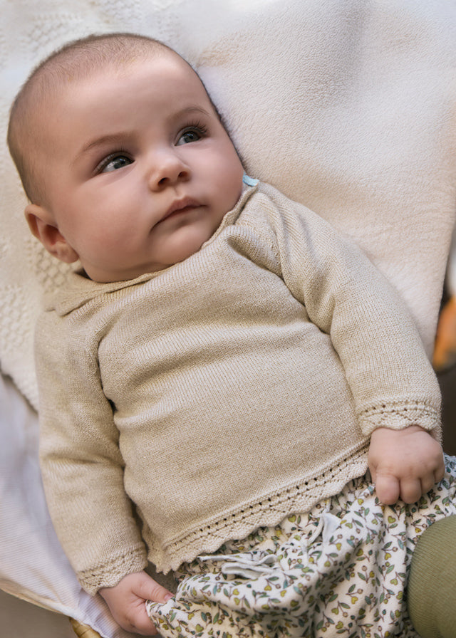 Conjunto Saco Tricot Brillo Beige Mayoral