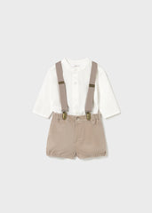 Conjunto Bermuda Tirantes Café Mayoral 