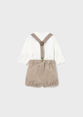 Conjunto Bermuda Tirantes Café Mayoral  estilo 