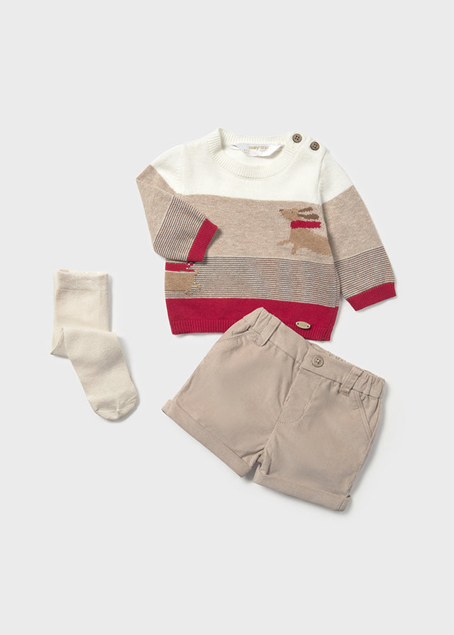 Conjunto 3 Piezas Bermuda Medias Dog Mayoral