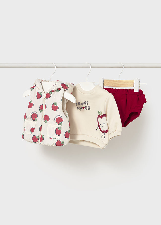 Conjunto Chaleco Manzanas Rojo Mayoral