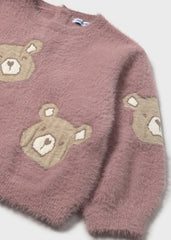 Saco Estampado Oso Palo Rosa Mayoral Detalle