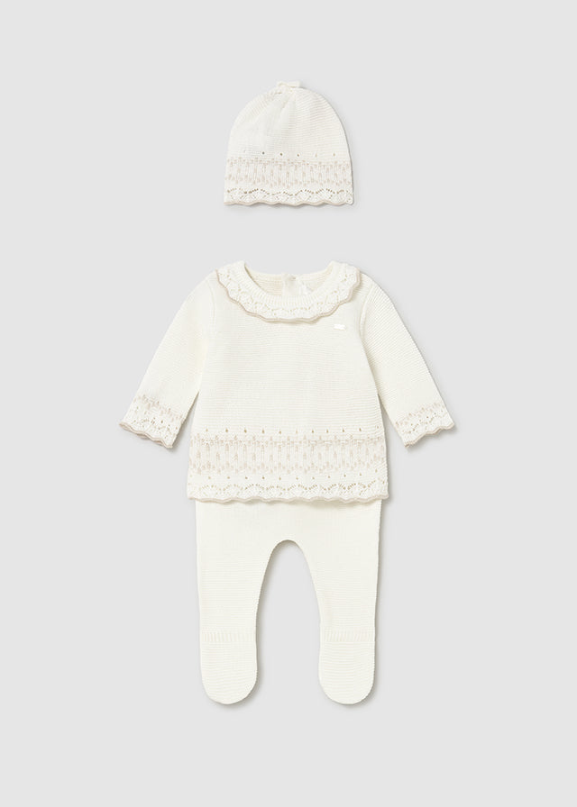 Set Primer Día Tricot Cuello Blanco Mayoral Estilo