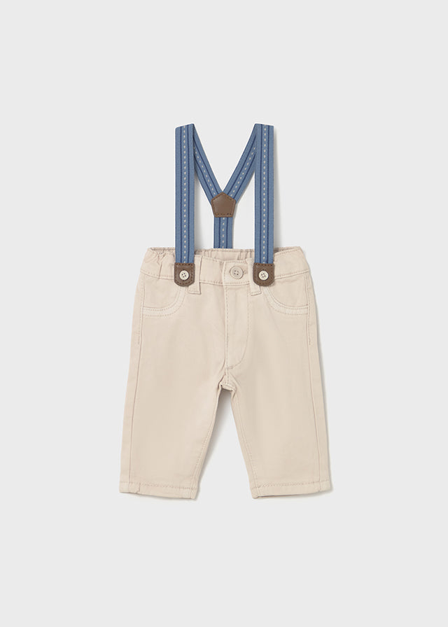 Pantalón con Tirantes Beige Piedra Mayoral