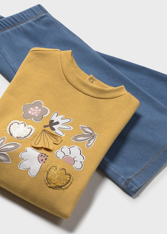 Conjunto Saco Estampado Amarillo Mayoral  Detalle