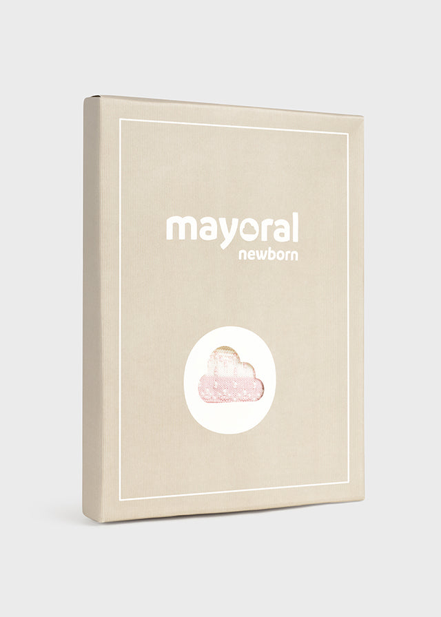 Primer Día Enterizo Tricot Rosa Mayoral  Caja
