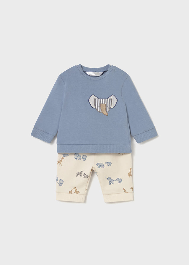 Conjunto Bordado Elefante Azul Mayoral
