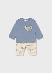 Conjunto Bordado Elefante Azul Mayoral