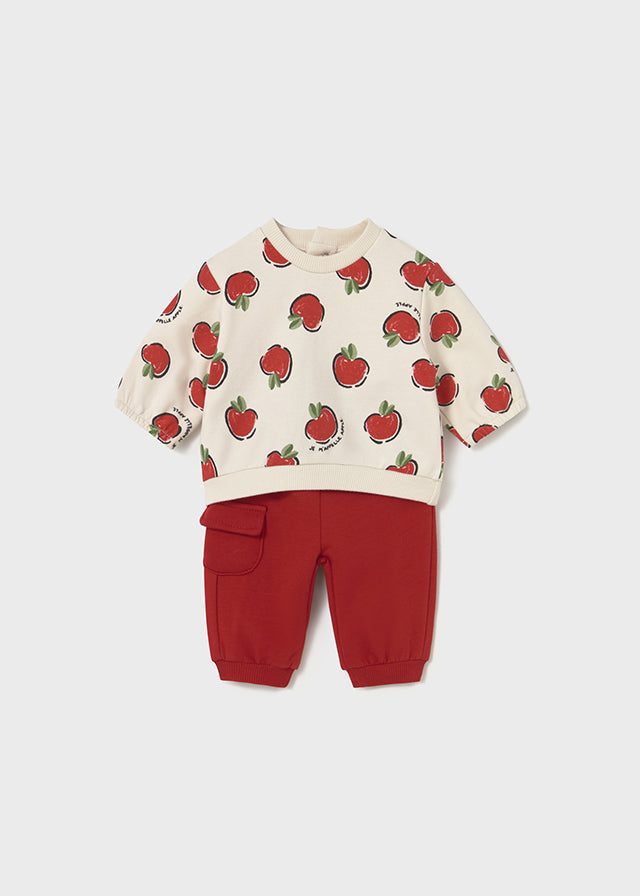 Conjunto Pantalón Manzanas Rojo Mayoral