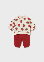 Conjunto Pantalón Manzanas Rojo Mayoral