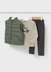 Conjunto 3 Piezas Chaleco Verde Mayoral 