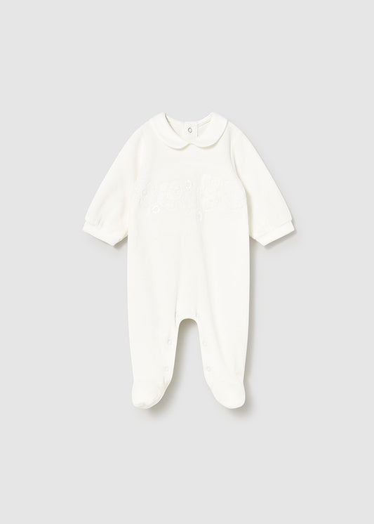 Pijama Bordado Flores Blanco Mayoral