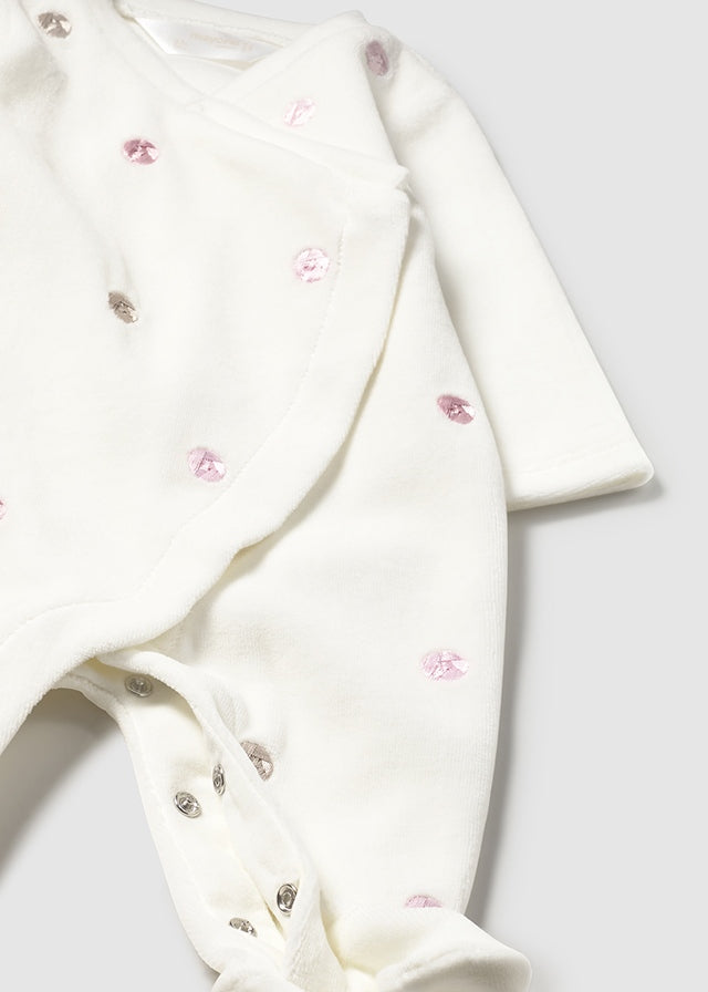 Set 2 Pijamas Enteriza Botones Blanco Mayoral Detalle