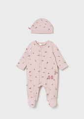 Pijama con Gorro Dinosaurios Rosa Mayoral