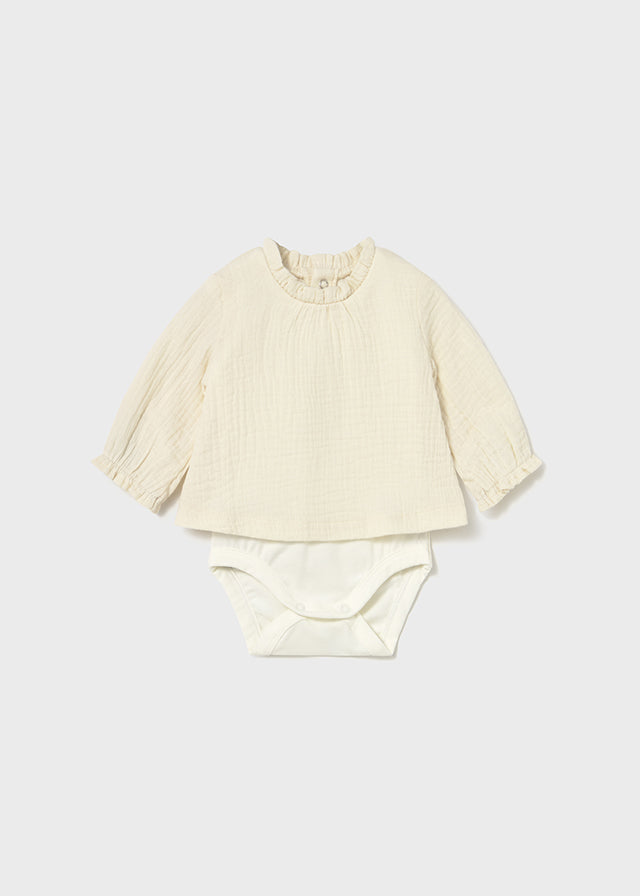 Body Manga Larga Beige Mayoral