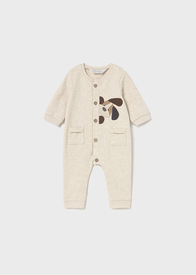 Pijama Bordado Dog Botones Mayoral Beige
